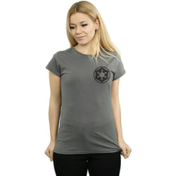 Star Wars - T-shirt THE MANDALORIAN GALACTIC EMPIRE - Femme (Charbon)