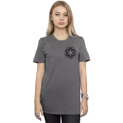Star Wars - T-shirt THE MANDALORIAN GALACTIC EMPIRE - Femme (Charbon)