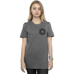 Star Wars - T-shirt THE MANDALORIAN GALACTIC EMPIRE - Femme (Charbon)