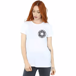 Star Wars - T-shirt THE MANDALORIAN GALACTIC EMPIRE - Femme (Blanc)