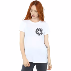 Star Wars - T-shirt THE MANDALORIAN GALACTIC EMPIRE - Femme (Blanc)