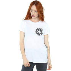 Star Wars - T-shirt THE MANDALORIAN GALACTIC EMPIRE - Femme (Blanc)