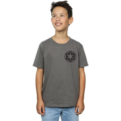 Star Wars - T-shirt THE MANDALORIAN GALACTIC EMPIRE - Garçon (Charbon)