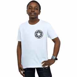 Star Wars - T-shirt THE MANDALORIAN GALACTIC EMPIRE - Garçon (Blanc)