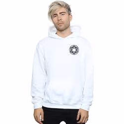 Star Wars - Sweat à capuche THE MANDALORIAN GALACTIC EMPIRE - Homme (Blanc)