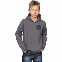 Star Wars - Sweat à capuche THE MANDALORIAN GALACTIC EMPIRE - Garçon (Charbon)
