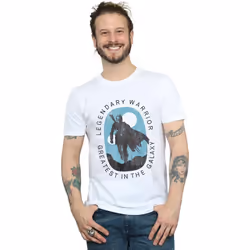 Star Wars - T-shirt THE MANDALORIAN LEGENDARY WARRIOR GREATEST IN THE GALAXY - Homme (Blanc)