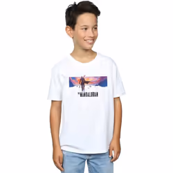 Star Wars - T-shirt THE MANDALORIAN - Garçon (Blanc)