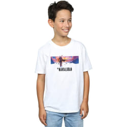 Star Wars - T-shirt THE MANDALORIAN - Garçon (Blanc)