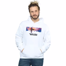 Star Wars - Sweat à capuche THE MANDALORIAN - Homme (Blanc)