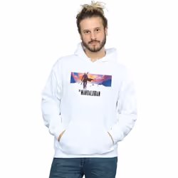 Star Wars - Sweat à capuche THE MANDALORIAN - Homme (Blanc)