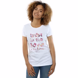 Disney - T-shirt MISTRESS OF EVIL TRUST IN THE LOVE - Femme (Blanc)