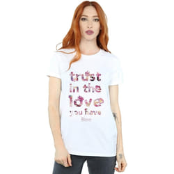 Disney - T-shirt MISTRESS OF EVIL TRUST IN THE LOVE - Femme (Blanc)