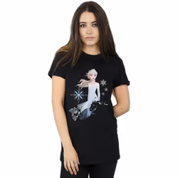 Disney - T-shirt FROZEN - Femme (Noir)