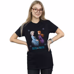 Disney - T-shirt FROZEN SEEK THE TRUTH - Femme (Noir)