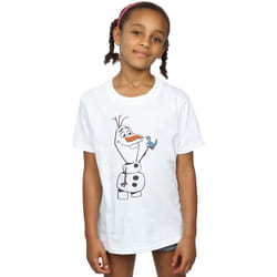 Disney - T-shirt FROZEN - Fille (Blanc)