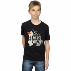 Disney - T-shirt FROZEN PHILOSOPHIZING - Garçon (Noir)