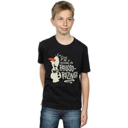 Disney - T-shirt FROZEN PHILOSOPHIZING - Garçon (Noir)