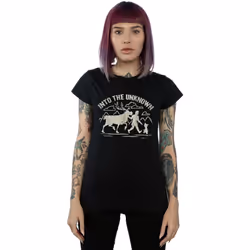 Disney - T-shirt FROZEN INTO THE UNKNOWN - Femme (Noir)