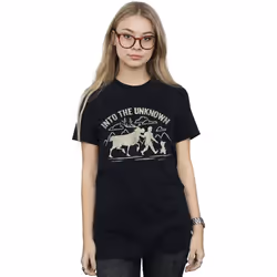 Disney - T-shirt FROZEN INTO THE UNKNOWN - Femme (Noir)