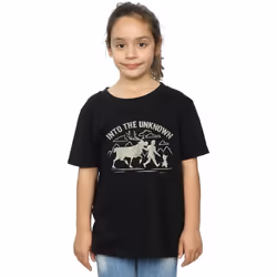 Disney - T-shirt FROZEN INTO THE UNKNOWN - Fille (Noir)