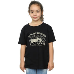 Disney - T-shirt FROZEN INTO THE UNKNOWN - Fille (Noir)