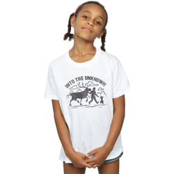 Disney - T-shirt FROZEN INTO THE UNKNOWN - Fille (Blanc)