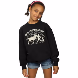 Disney - Sweat FROZEN INTO THE UNKNOWN - Fille (Noir)