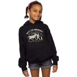 Disney - Sweat à capuche FROZEN INTO THE UNKNOWN - Fille (Noir)