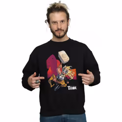 Marvel - Sweat THE MIGHTY THOR MJOLNIR - Homme (Noir)