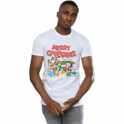 Disney - T-shirt MICKEY MOUSE AND FRIENDSWINTER WISHES - Homme (Blanc)