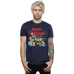 Disney - T-shirt MICKEY MOUSE AND FRIENDSWINTER WISHES - Homme (Bleu marine)