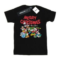 Disney - T-shirt MICKEY MOUSE AND FRIENDSWINTER WISHES - Femme (Noir)