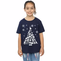 Star Wars - T-shirt - Fille (Bleu marine)