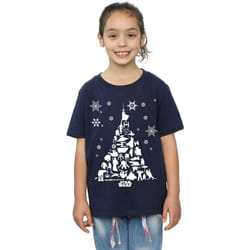 Star Wars - T-shirt - Fille (Bleu marine)