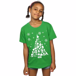 Star Wars - T-shirt - Fille (Vert vif)