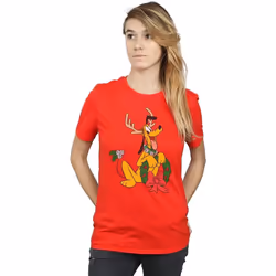 Disney - T-shirt - Femme (Rouge)