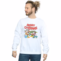 Disney - Sweat MICKEY MOUSE AND FRIENDSWINTER WISHES - Homme (Blanc)