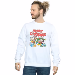 Disney - Sweat MICKEY MOUSE AND FRIENDSWINTER WISHES - Homme (Blanc)