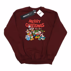 Disney - Sweat MICKEY MOUSE AND FRIENDSWINTER WISHES - Femme (Bordeaux)