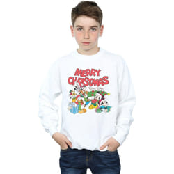 Disney - Sweat MICKEY MOUSE AND FRIENDSWINTER WISHES - Garçon (Blanc)