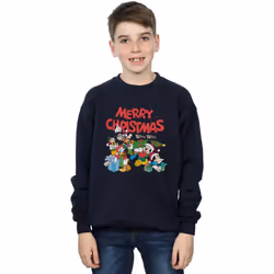 Disney - Sweat MICKEY MOUSE AND FRIENDSWINTER WISHES - Garçon (Bleu marine)