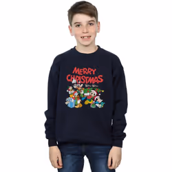 Disney - Sweat MICKEY MOUSE AND FRIENDSWINTER WISHES - Garçon (Bleu marine)