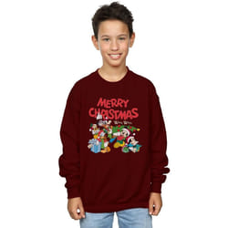 Disney - Sweat MICKEY MOUSE AND FRIENDSWINTER WISHES - Garçon (Bordeaux)