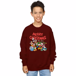 Disney - Sweat MICKEY MOUSE AND FRIENDSWINTER WISHES - Garçon (Bordeaux)