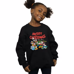 Disney - Sweat MICKEY MOUSE AND FRIENDSWINTER WISHES - Fille (Noir)