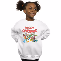 Disney - Sweat MICKEY MOUSE AND FRIENDSWINTER WISHES - Fille (Blanc)