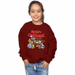 Disney - Sweat MICKEY MOUSE AND FRIENDSWINTER WISHES - Fille (Bordeaux)