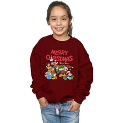 Disney - Sweat MICKEY MOUSE AND FRIENDSWINTER WISHES - Fille (Bordeaux)