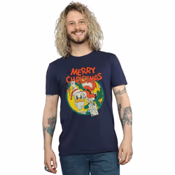 Disney - T-shirt MERRY CHRISTMAS - Homme (Bleu marine)
